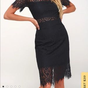 Lulus black lace dress